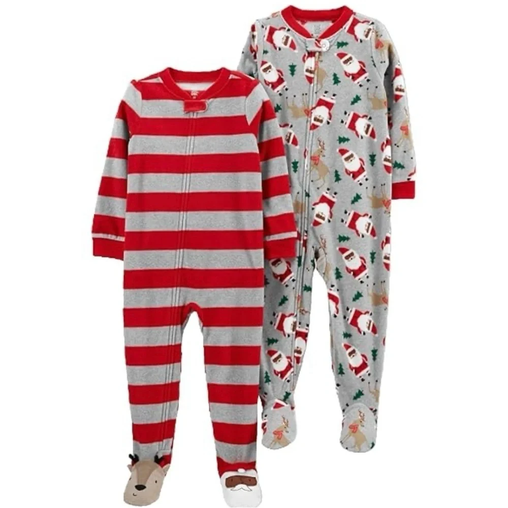 Carter's 2 Pack Just One You Christmas Fleece Pajama Set   Size:2T.     NEW